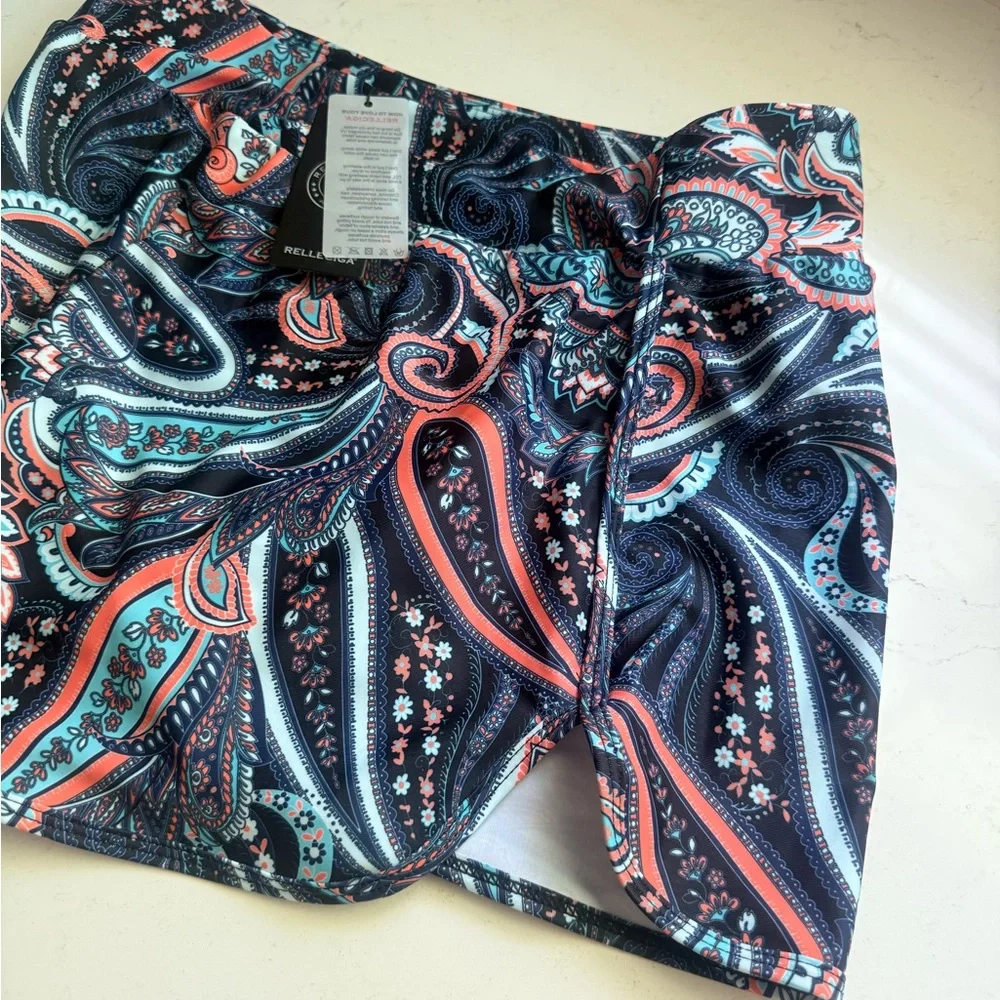 Paisley Leaf Swim Shorts